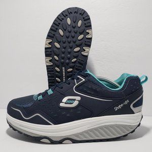 Skechers Shape Ups Women's Sz 8 Blue Memory Foam Air Cooled Waking Toning 57002